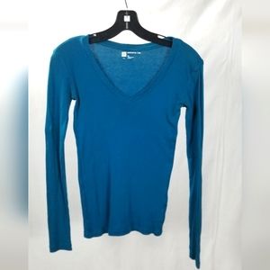 Gap Favorite Tee Long Sleeve Blue Cotton Knit Top